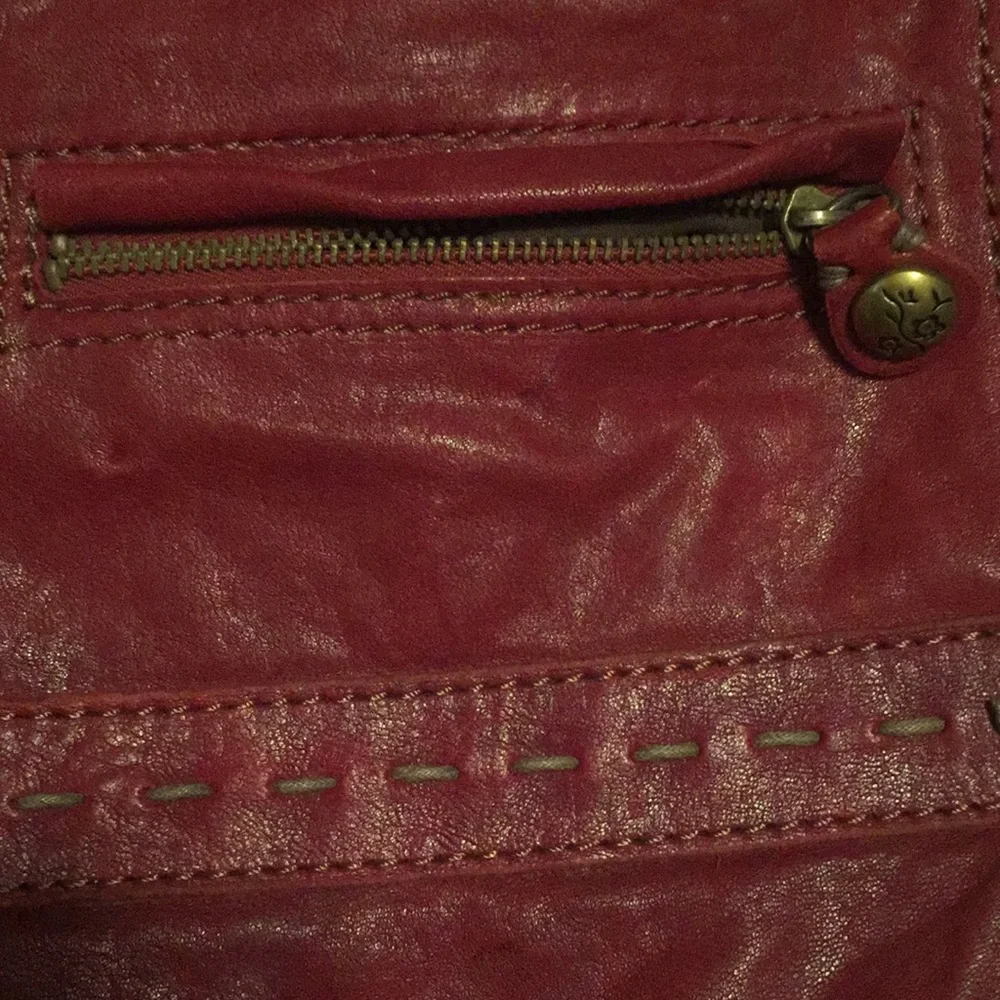 Lucky Brand burgundy leather satchel bag